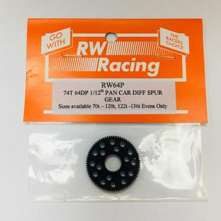 RW RWPS74  RW 64P 74T Pan Car Spur Gears for Ball Diff's or any spool except Xray