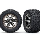 Traxxas TRA6773X   Ruslter 4x4 Black Chrome Talon Extreme Tires (2.8")(2)