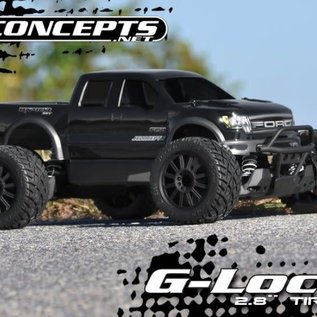 J Concepts JCO3056-3040  2.8" G-Locs Tires on Black Wheels for E-Stampede E-Rustler 30563040