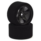 Contact RC Racing Tyres CONJ83206  Contact 1/8 Nitro 32 Shore Foam Front Tires Black w/5 Spoke Rim (2)