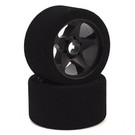 Contact RC Racing Tyres CONJ83006  Contact 1/8 Nitro 30 Shore Foam Front Tires Black w/5 Spoke Rim (2)