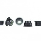 Avid RC AVN-M4F-AL-BLK  Black Aluminum 4mm Flanged Locknuts (5)