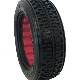 AKA Racing AKA13208VR  1:10 Buggy Rebar 2wd Front w/ Red Inserts (2) (Super Soft)