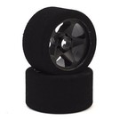 Contact RC Racing Tyres CONJ83506  Contact 1/8 Nitro 35 Shore Foam Front Tires Black w/5 Spoke Rim (2)