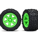 Traxxas TRA6774G  Rustler Green Rear Talon Extreme Tires (2.8")(2)