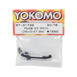 Yokomo YOKB7-3179B  47.9mm Aluminum Rear-Rear Suspension Mount (Black) (Short)