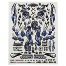 Firebrand RC FBR1DECDBL191  Firebrand RC Concept Dragon Decal (Blue) (8.5x11")