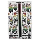 Firebrand RC FBR1DECFLR276  FBR69227  Firebrand RC Flames Rasta Decal Sheet (8.5x14")