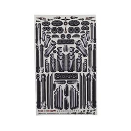 Firebrand RC FBR1DECMUF245  Firebrand RC Pipes & Mufflers Multi-Fit Decal Sheet