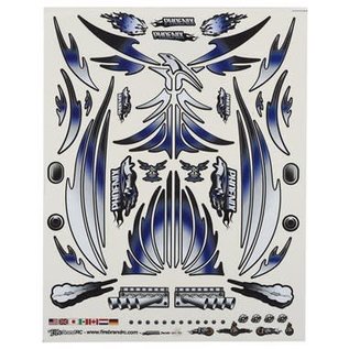 Firebrand RC FBR1DECPBL139  Firebrand RC Concept Phoenix Decal (Blue) (8.5x11")