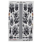 Firebrand RC FBRDECFLK450  FBR69245  Firebrand RC Flames Galaxy Black Decal Sheet (Black) (8.5x14")