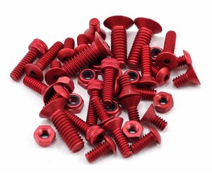 CLN1410 Red Anodized Aluminum Screw Set - Michael's RC Hobbies