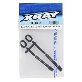 Xray XRA301338  Xray T4 Com Rear Body Mount Set +2mm offset (2)