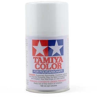 Tamiya TAM86001 PS-1 Lexan White Spray Paint, 100ml Spray Can