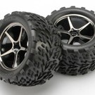Traxxas TRA7174A  Talon Tires  Assembled on Gemini Black Chrome Wheels (2)