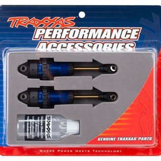 Traxxas TRA7461  Blue GTR Long Shocks (2) Hoss Rustler Slash Stampede 4x4