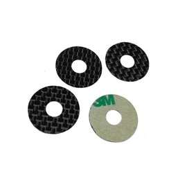 1UP Racing 1UP10403  Carbon Fiber Body Washers - Adhesive Backed - 1/8 Off-Road - (4 Pack)