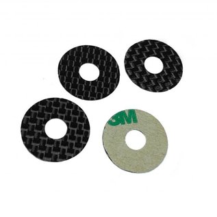 1UP Racing 1UP10403  Carbon Fiber Body Washers - Adhesive Backed - 1/8 Off-Road - (4 Pack)