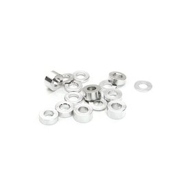 Integy C26777SILVER Billet Machined 16pcs Aluminum M3x6 Washer Spacer (0.5, 1.0, 2.0, 3.0mm)