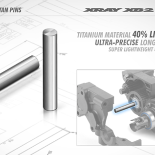 Xray XRA980320-T  Titanium Pin 3x20 (2) 980320T