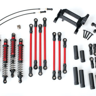 Traxxas TRA8140R  TRX-4 Complete Long Arm Lift Kit (Red-Anodized)