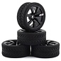 Firebrand RC FBR1SHANXX467  FBR69246 Shanx RT3 Pre-Mounted On-Road Tires (4) (Black)