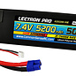 Lectron Pro 2S5200-50E  2S 7.4v 5200mAh 50C Lipo Battery w/ EC3 Plug