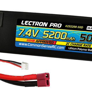 Common Sense RC Lectron Pro 7.4V 7600mAh 75C Lipo With XT60 CSRC For Traxxas 2s7600 75x P 194322
