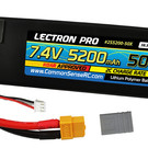 Lectron Pro 2S5200-50X  2S 7.4V 5200mAh 50C Lipo Battery w/ XT60 Plug + Adapter