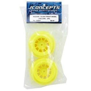 J Concepts JCO3350Y  Yellow Hazard Slash 2WD Front Wheel  (2)
