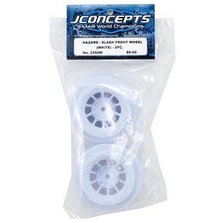 J Concepts JCO3350W  Hazard Slash 2WD Front Wheel White (2)