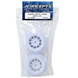 J Concepts JCO3352W  White Hazard  Tekno SCT410SL, Losi Ten SCT-E, Ten SCT-Nitro, 22 SCT Wheel (2)