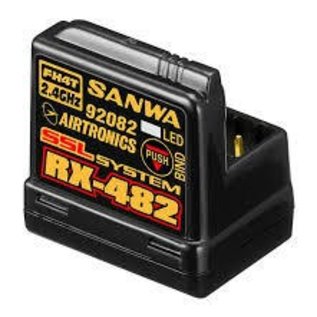 Sanwa SNW107A41259A RX-482 2.4 GHz 4-channel Telemetry Receiver w/ built-in Antenna