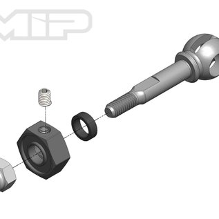 MIP MIP18141  X-Duty CVD Axle, 10mm Offset w/ 5mm Bearing