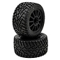 J Concepts JCO3056-3040  2.8" G-Locs Tires on Black Wheels for E-Stampede E-Rustler 30563040