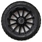 J Concepts JCO3056-3040  2.8" G-Locs Tires, Yellow Premount on Black Wheels for E-Stampede E-Rustler