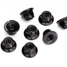 Traxxas TRA8447 5mm Flanged Nylon Locking Nut (Black Serrated)(8)