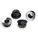 Traxxas TRA8447A  Black-Anodized Aluminum 5mm Flanged Nylon Nuts (4)