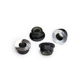 Traxxas TRA8447A  Black-Anodized Aluminum 5mm Flanged Nylon Nuts (4)