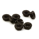 Integy C26778BLACK M4 Size Serrated 4mm Wheel Nut Flanged 8pcs