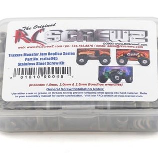 RC SCREWZ RCZTRA045 Traxxas Monster Jam Series Stainless Steel Screw Kit