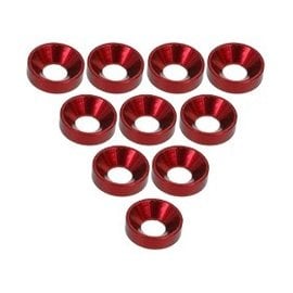 3-Racing 3RAC-WC3/RE Red Aluminum M3 CSK Washers (10)