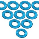 3-Racing 3RAC-WF305LB Light Blue Aluminum M3 Flat Washer 0.5mm (10)