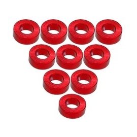 3-Racing 3RAC-WF320RE Red Aluminum M3 Flat Washer 2.0mm (10)