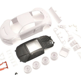 Kyosho KYOMZN195  Audi R8LMS Night-R White Body Set w/Wheel