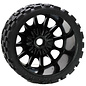 Power Hobby PHBPHT1131R  Scorpion Belted Soft Tires on Black Wheels 17mm Hex (2) 1131R