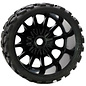Power Hobby PHBPHT1141R  Raptor Belted Premounted Monster Truck Tires(Soft Compound/17mm Hex)