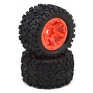 Traxxas TRA8672A  E-Revo VXL Talon EXT Tires & Orange Wheels (2) (17mm splined)