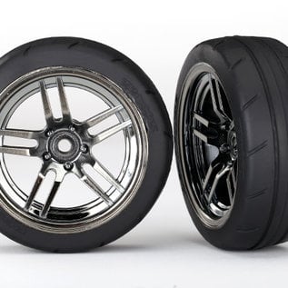 Traxxas TRA8373  4-Tec 2.0 On-Road Black Chrome Front Tires (2)