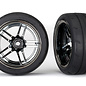 Traxxas TRA8374  4-Tec 2.0 On-Road Black Chrome Extra Wide Rear Tires (2)